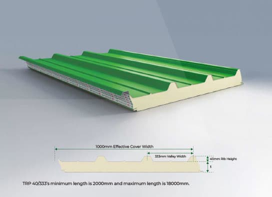 TRP: Trapezoid Roof Panel 40/333